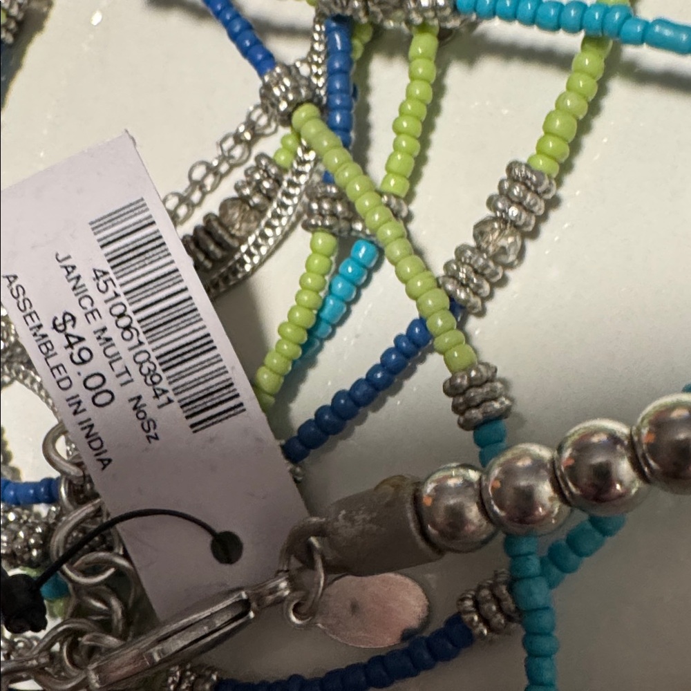 Chico’s Multi Strand Beaded Necklace Statement (BR1010/4) - Picture 10 of 11
